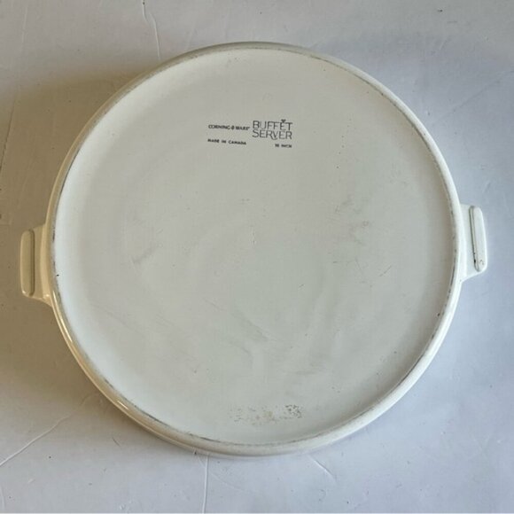 Vintage Corelle Buffet Server with Lid – Ceramic 10-Inch Serving Dish - Picture 10 of 12